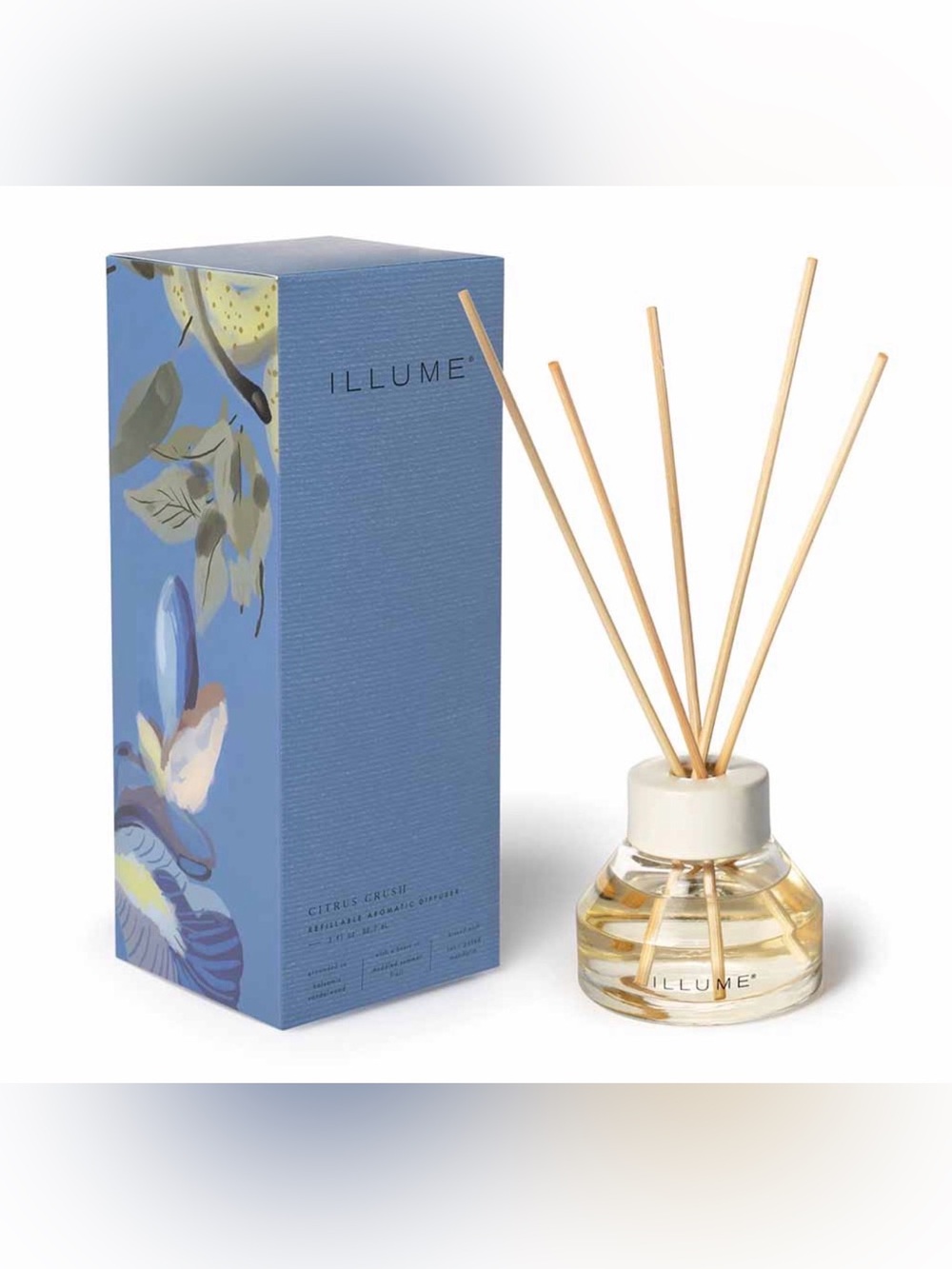 Illume Citrus Crush Reed Diffuser - Blue Fragrance Oil Refillable